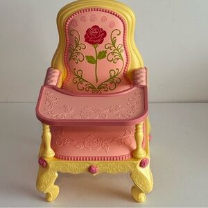 Disney Princess Animators Baby Belle Beauty Beast Enchanted Rose Doll High Chair